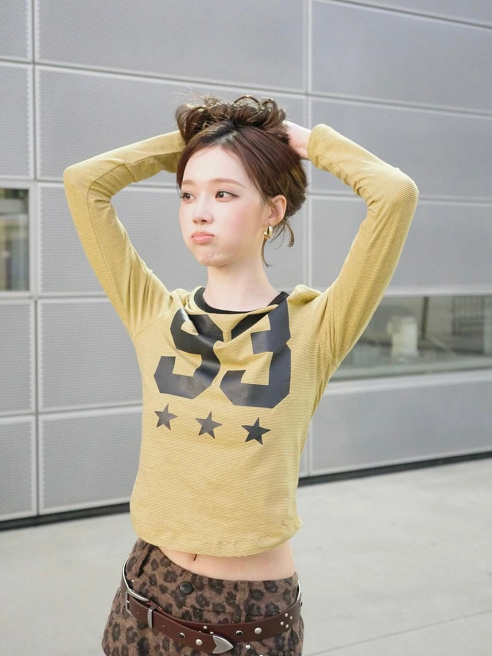 【aespa ウィンター着用】93 Ciao printed long sleeve tee