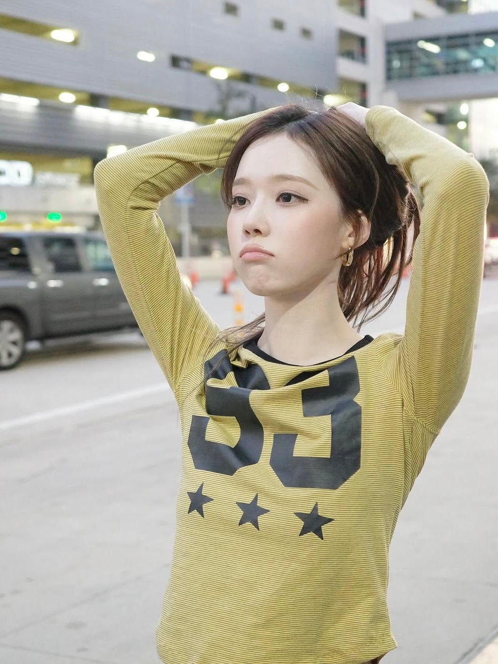 【aespa ウィンター着用】93 Ciao printed long sleeve tee