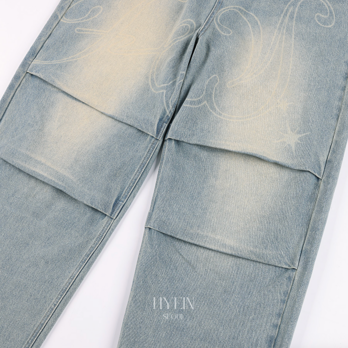 【IVE レイ着用】Angel vintage washing pintuck pants / blue