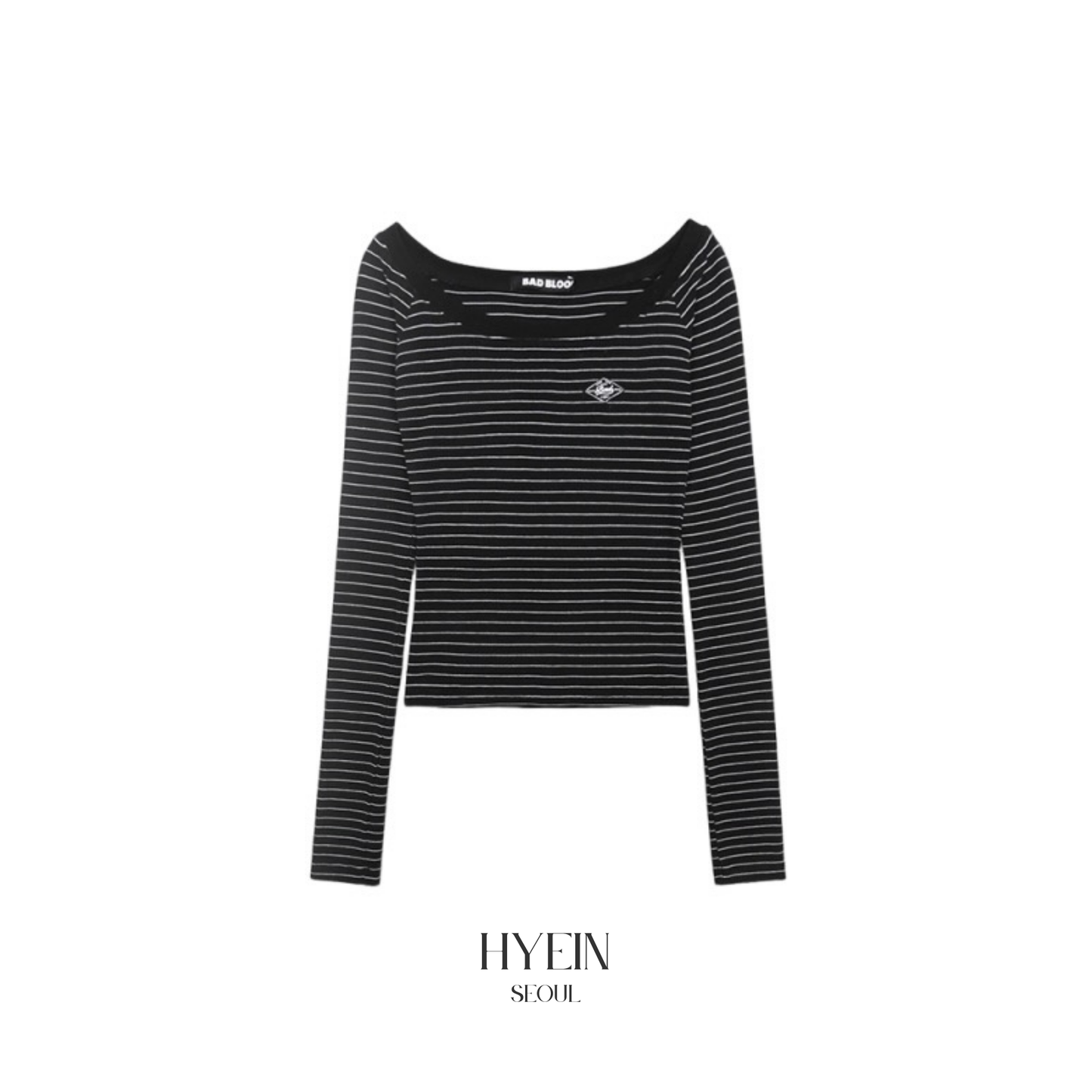 Beyond soft off-shoulder top / stripe black