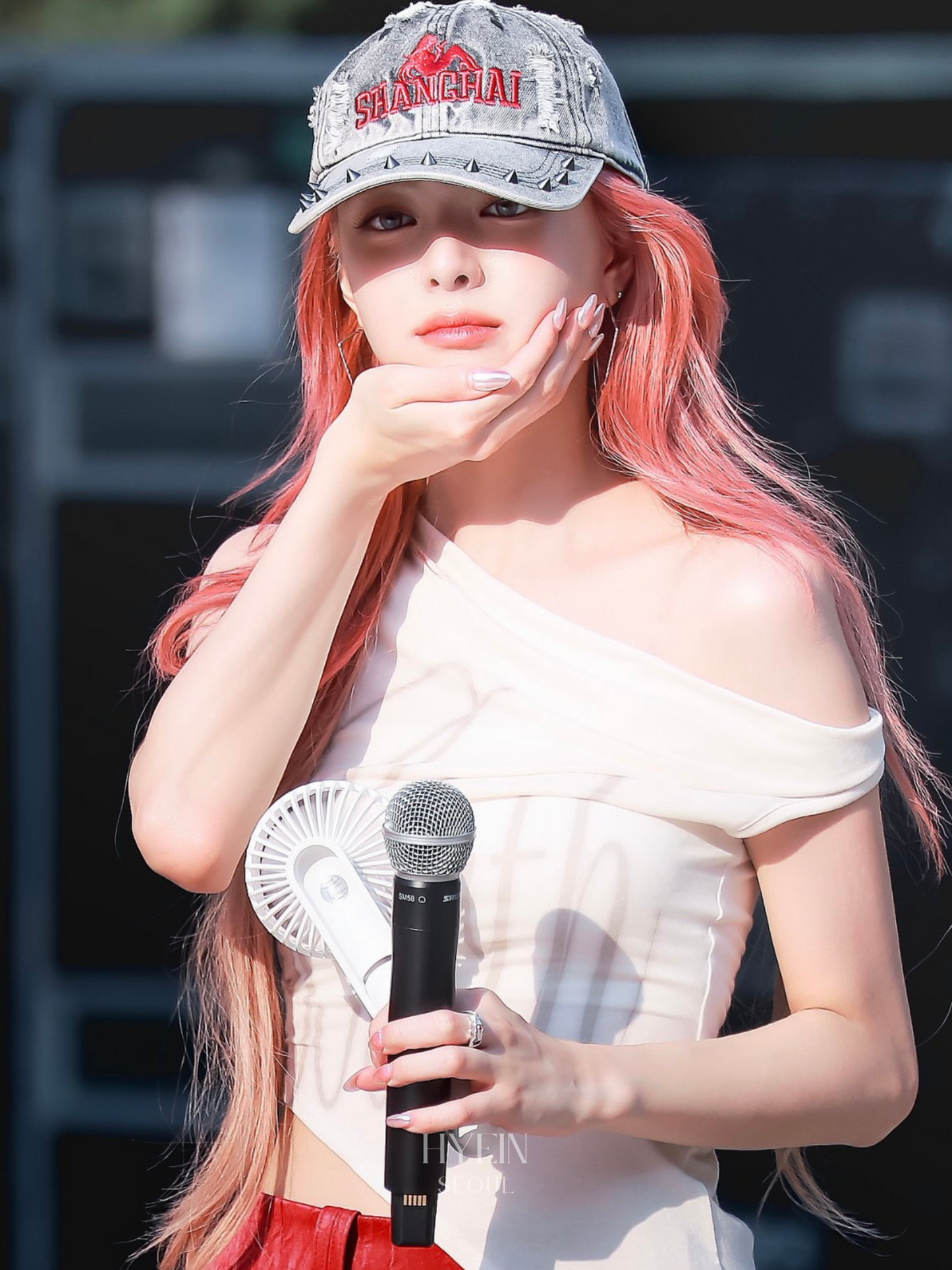 【ITZY ユナ着用】Birth draped top / cream