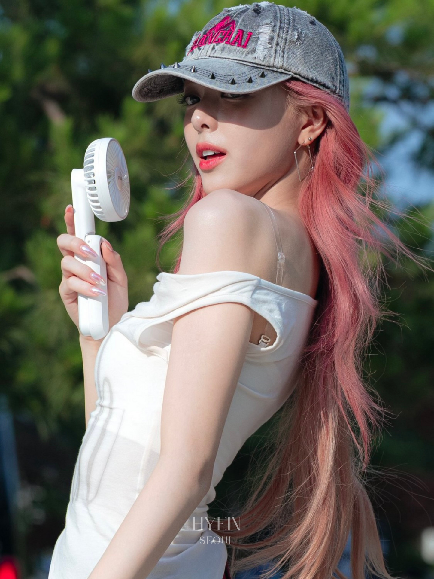 【ITZY ユナ着用】Birth draped top / cream