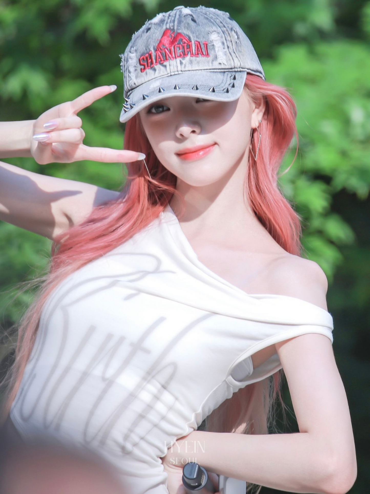 【ITZY ユナ着用】Birth draped top / cream