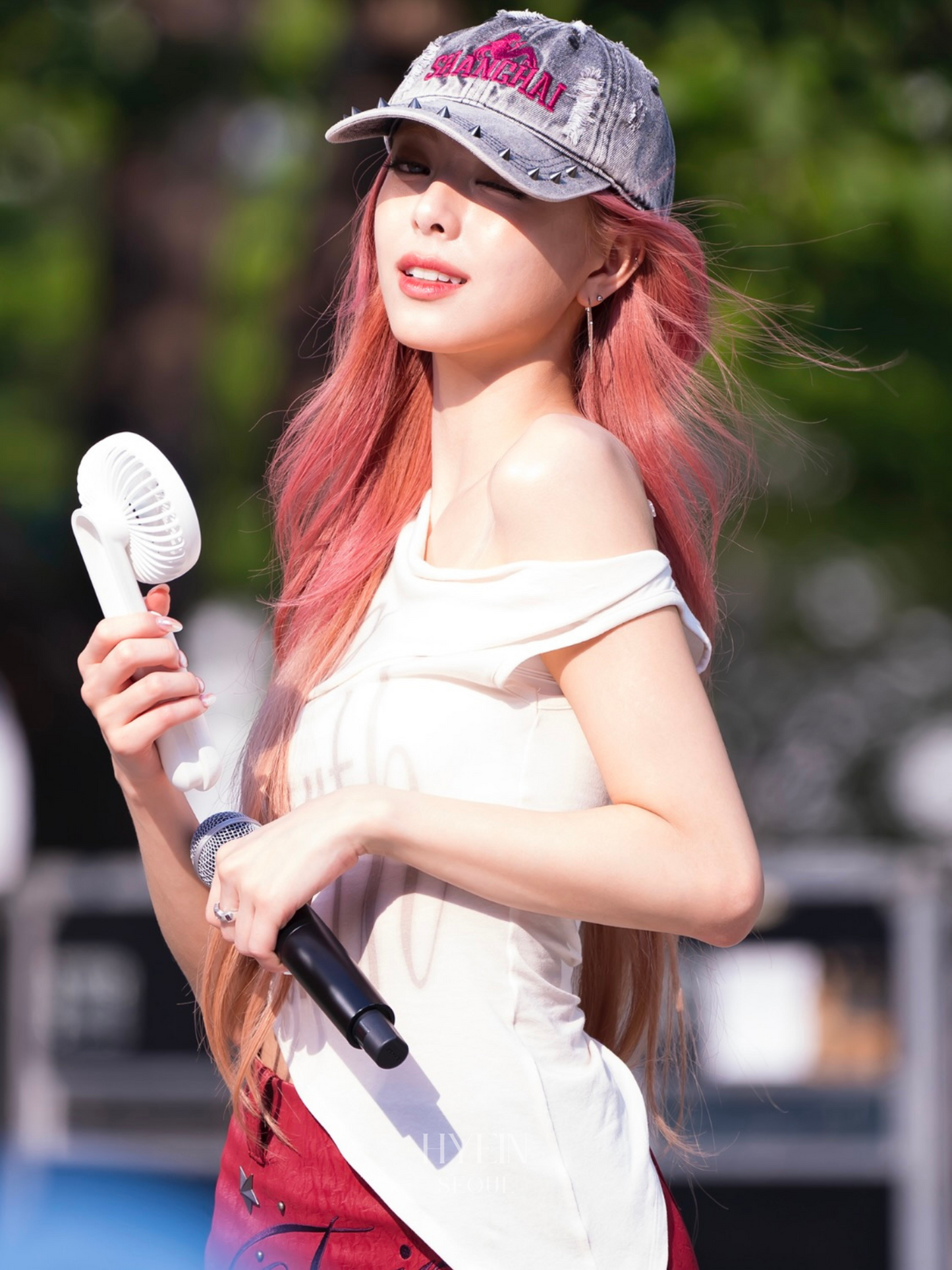 【ITZY ユナ着用】Birth draped top / cream
