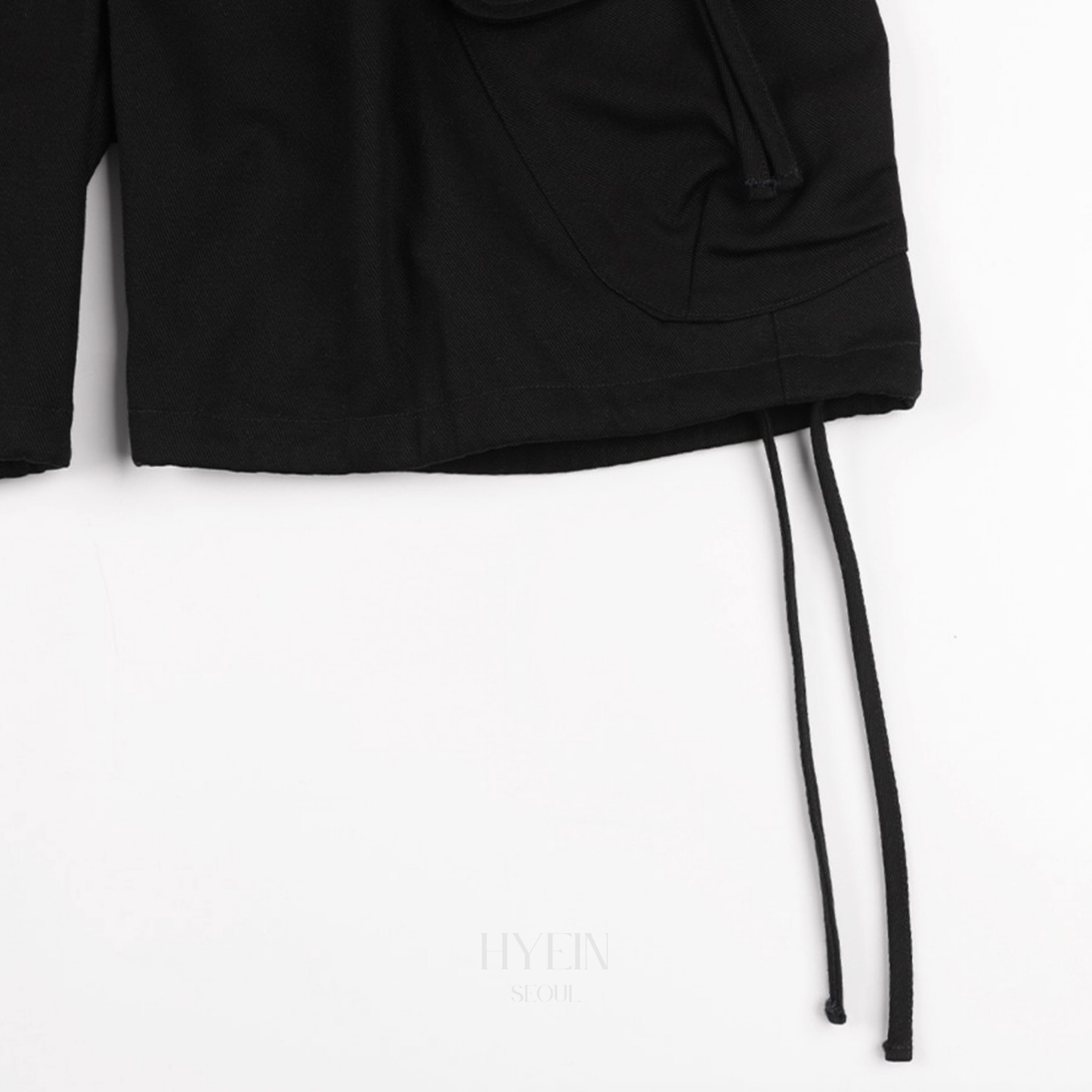 Cargo lettering bermuda pants / black【aespa ウィンター着用】