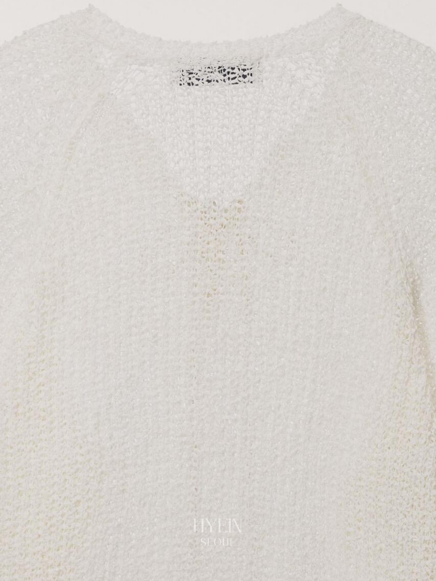 Crochet edge trim knit cream【LE SSERAFIM ウンチェ着用】