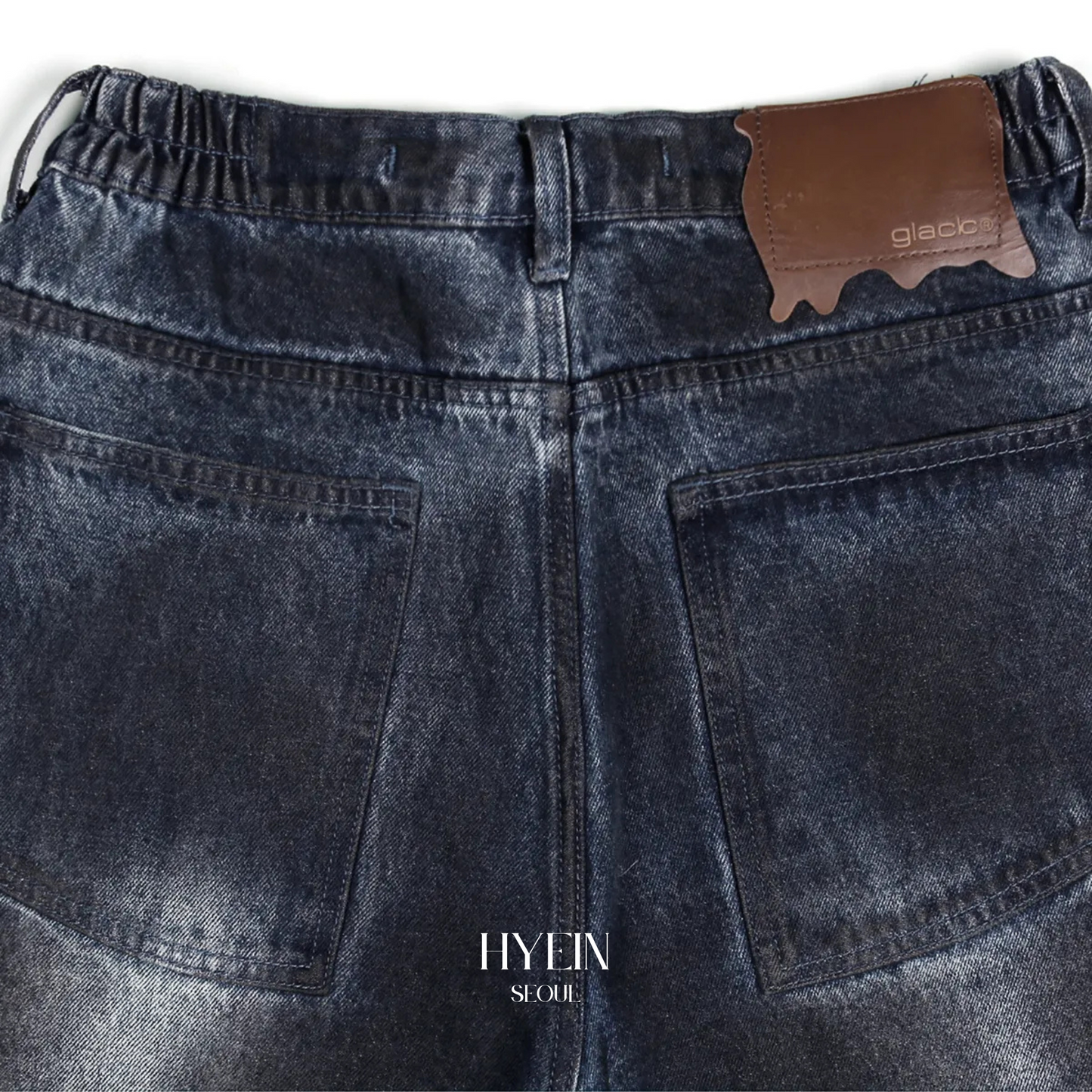 【aespa ニンニン着用】Dirty washed wide balloon denim pants