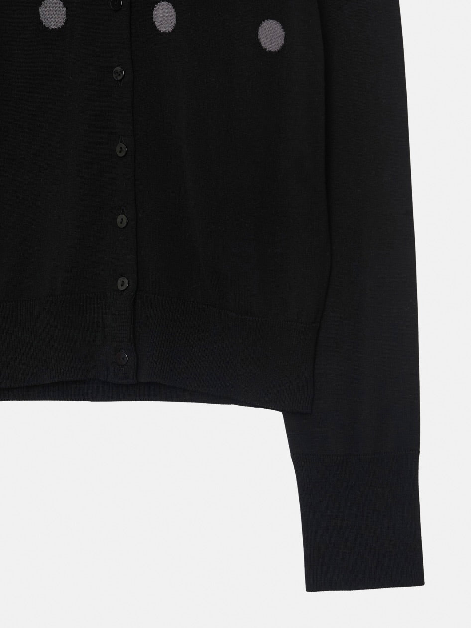 Dot classic cardigan / black【aespa カリナ着用】