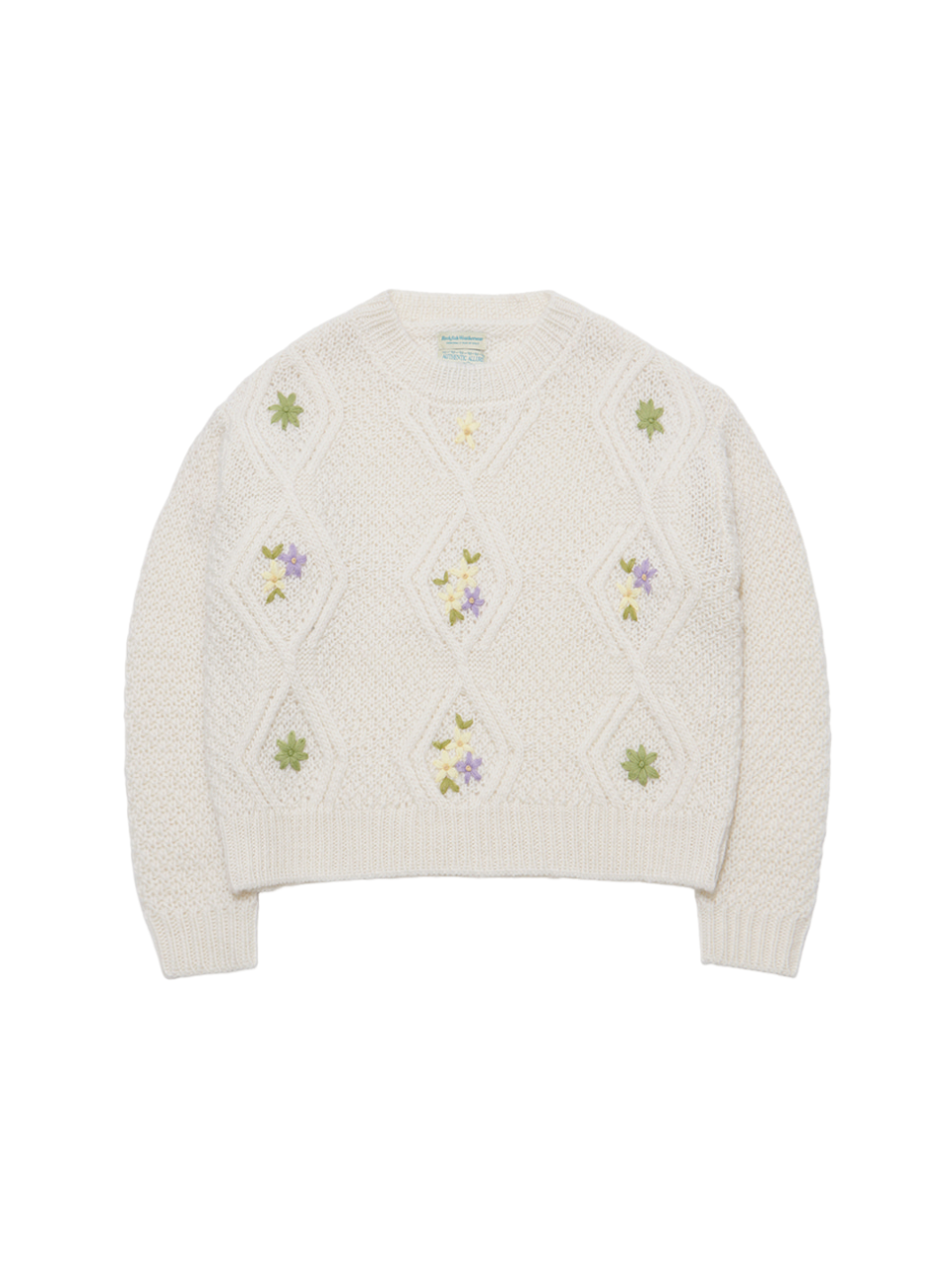 【BABYMONSTER アヒョン着用】Flower embroidery knit pullover
