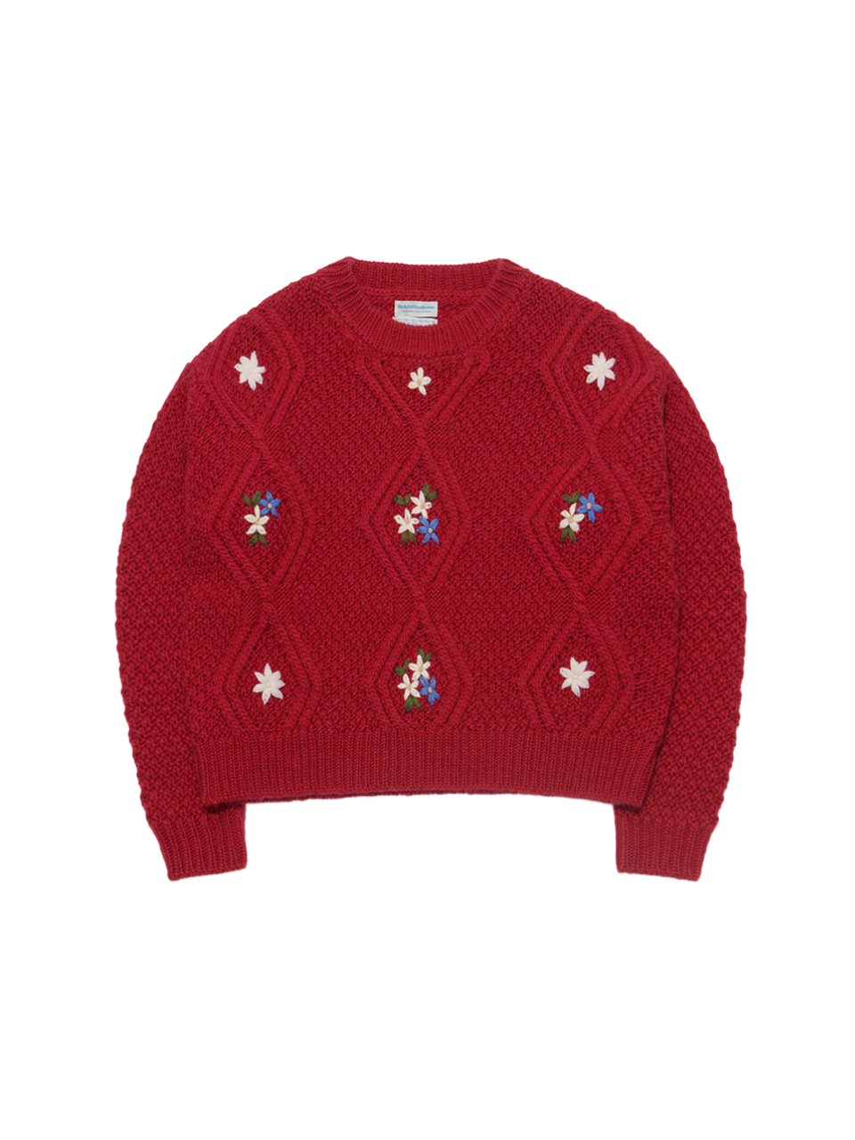 【BABYMONSTER アヒョン着用】Flower embroidery knit pullover