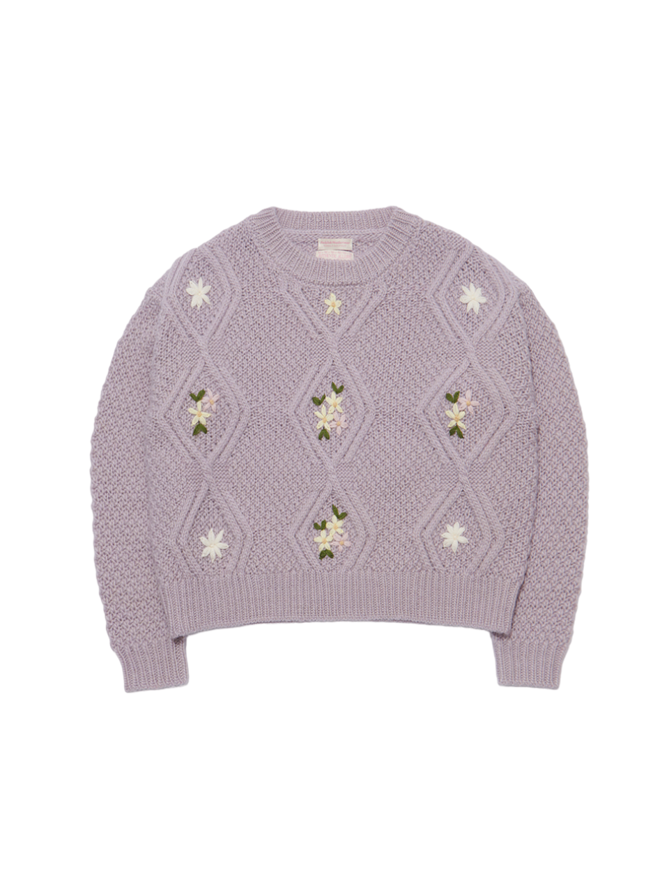 【BABYMONSTER アヒョン着用】Flower embroidery knit pullover