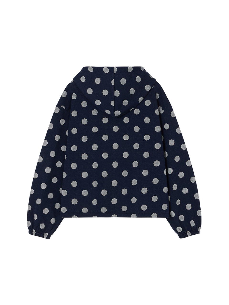 【IVE レイ着用】Frill heart hoodie / dot navy