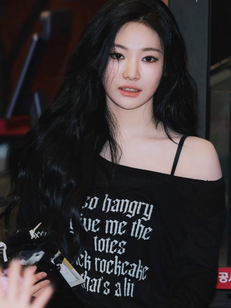 【aespa ニンニン着用】Funk mesh top / black