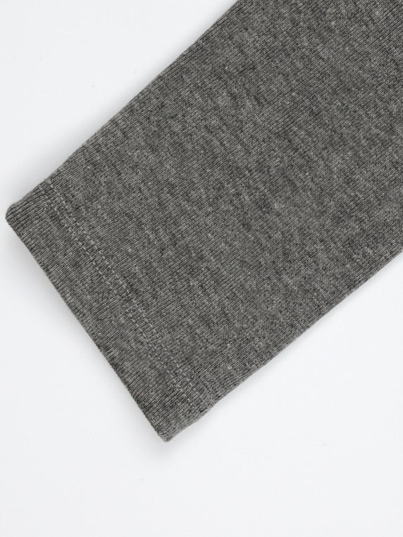 Label u-neck crop cardigan / gray【Hearts2Hearts(H2H) jiwoo】