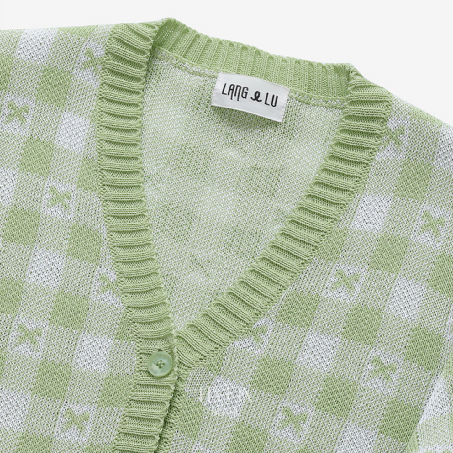 【aespa ウィンター着用】Lona knit cardigan set / light green