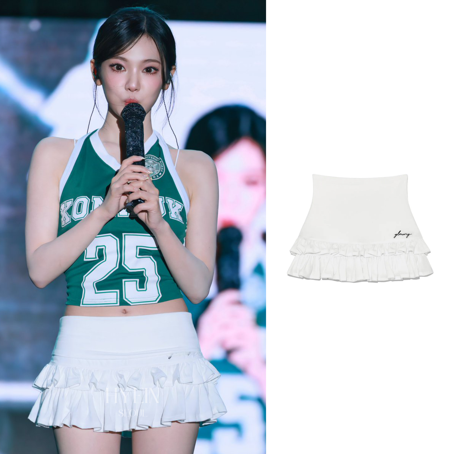 Lulu ruffle mini skirt / white