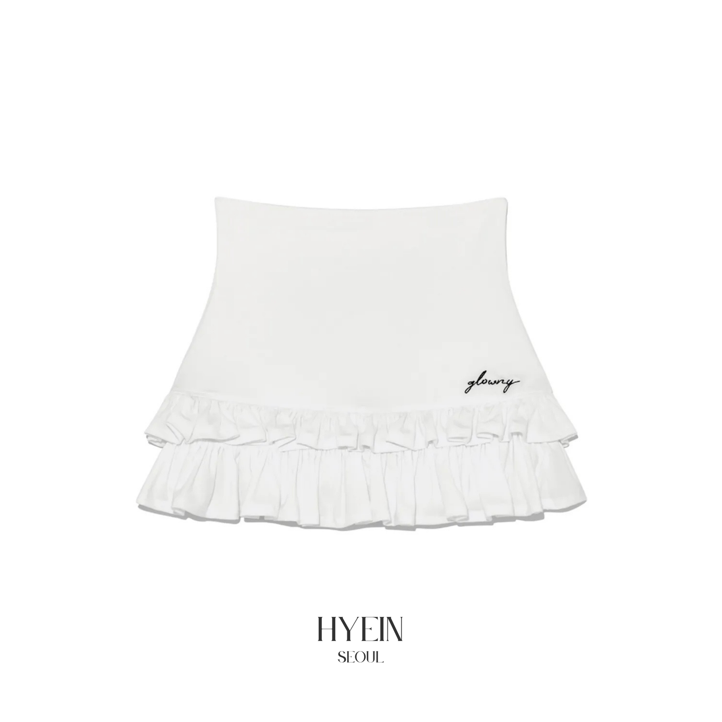 Lulu ruffle mini skirt / white