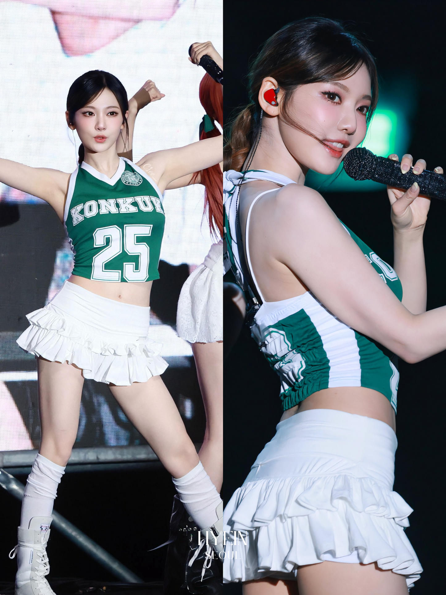 Lulu ruffle mini skirt / white【aespa ニンニン着用】