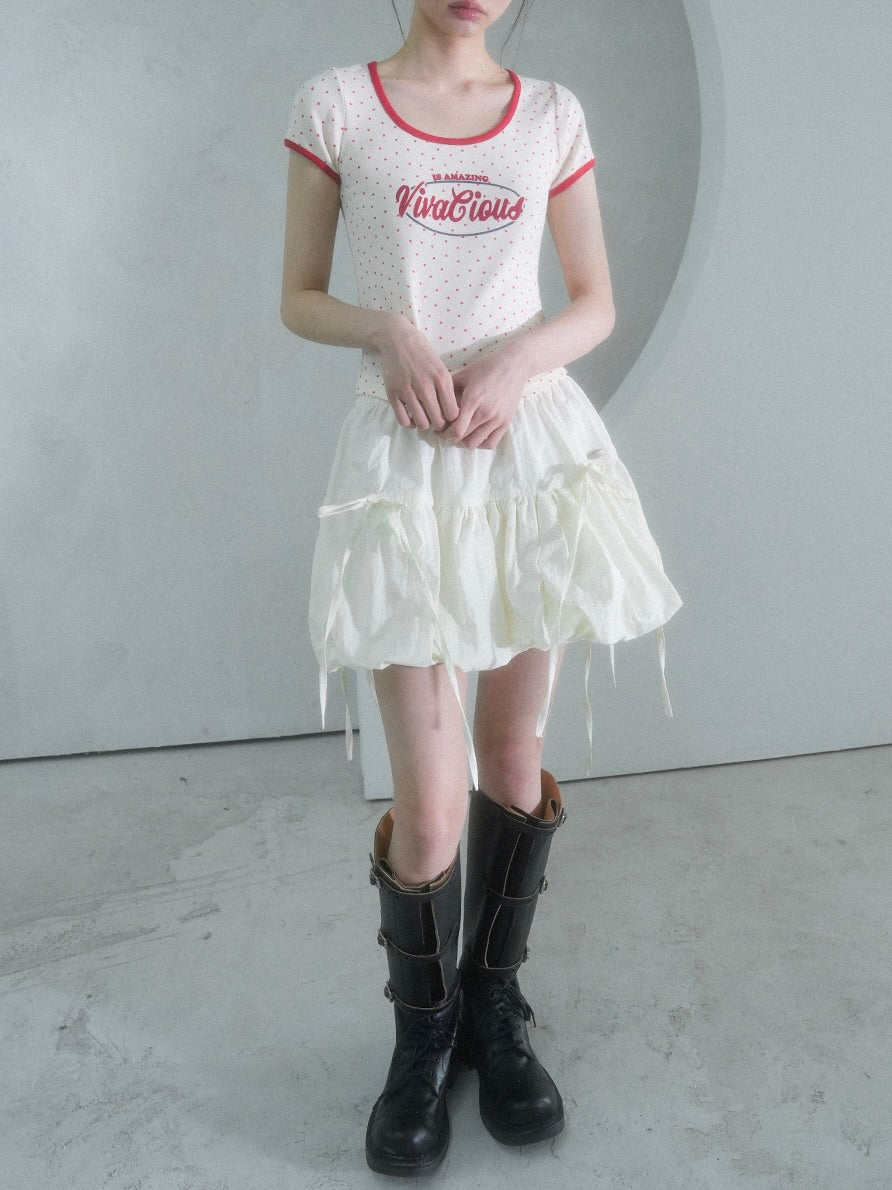 【ITZY ユナ着用】Mini heart tee