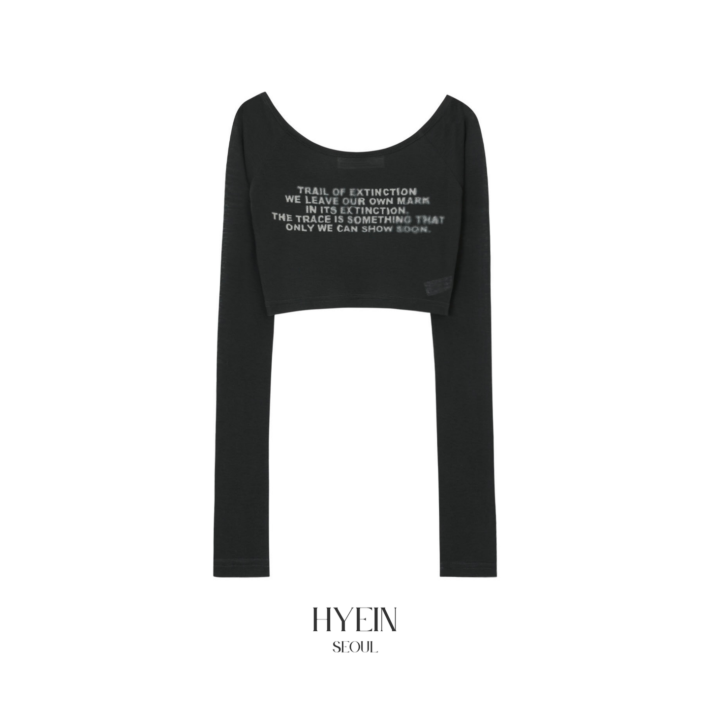 Printed long sleeve / charcoal