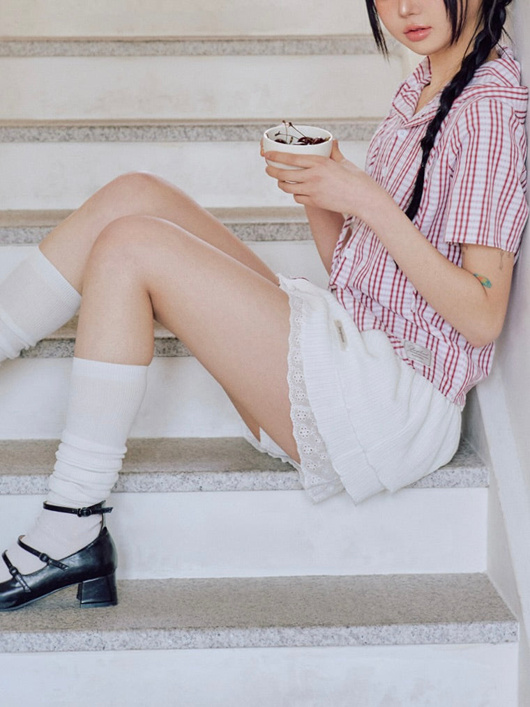 Ray tutu skirt pants / white【Hearts2Hearts(H2H) ian】