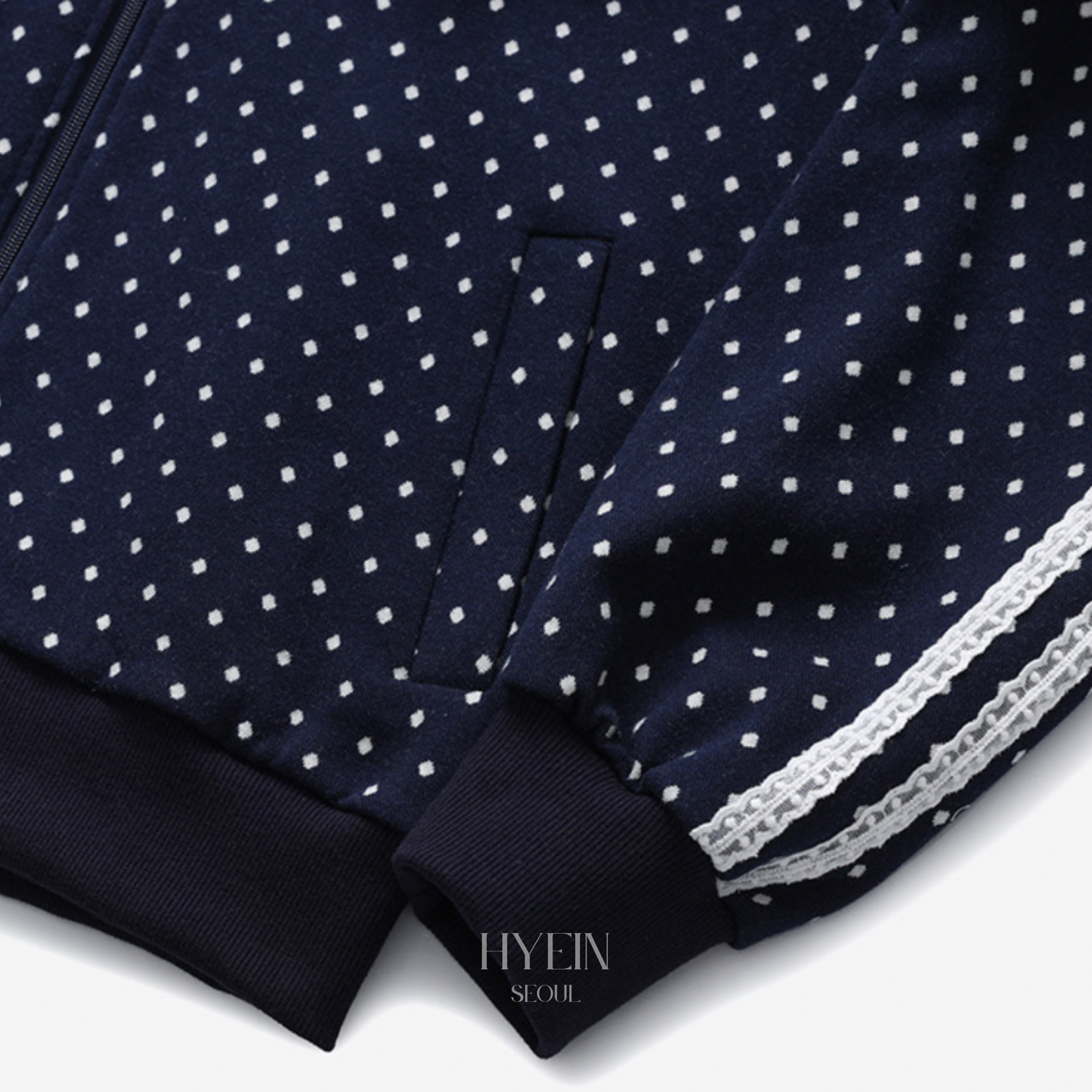 Rose dot track jacket / navy