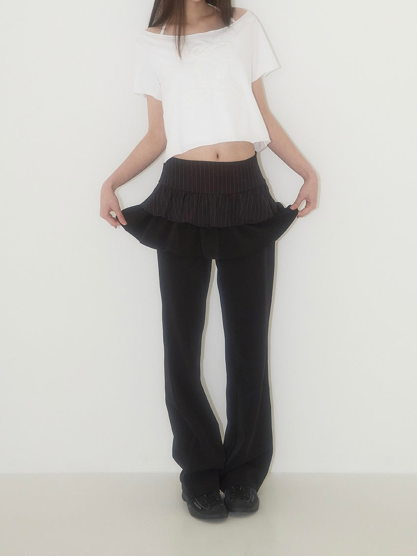 【予約配送】Ruffle color skirt pants