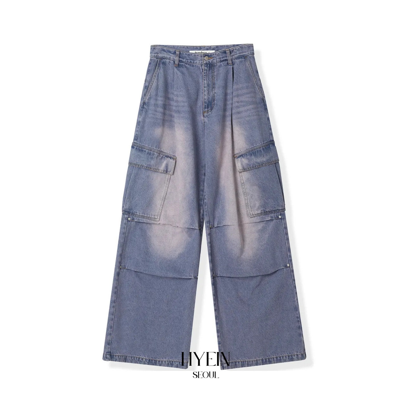 Side big cargo pants / vintage pink