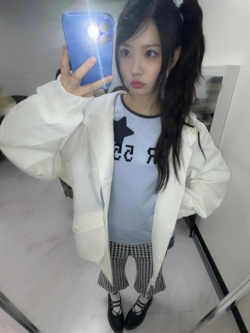 【ILLIT モカ着用】SKR 555 layered top