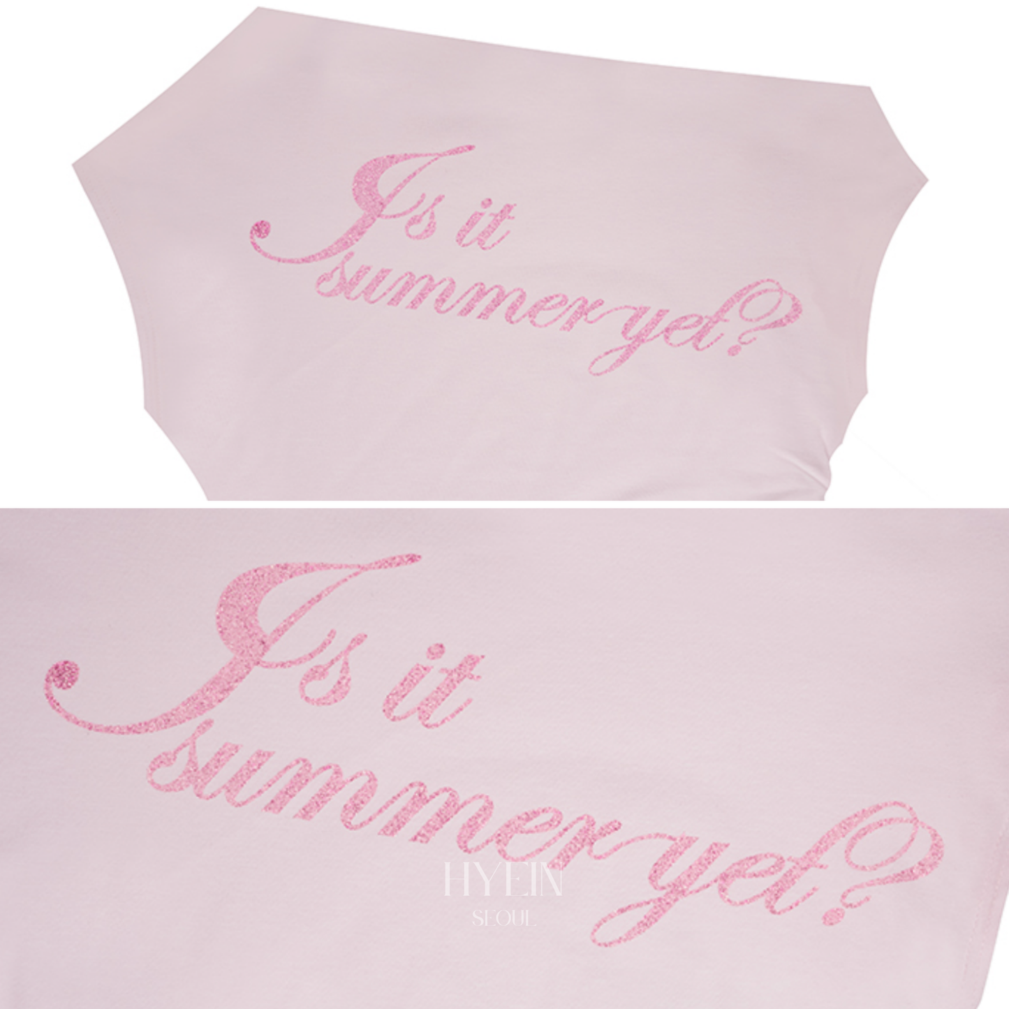 【ITZY ユナ着用】Sm glitter offshoulder tee / pink