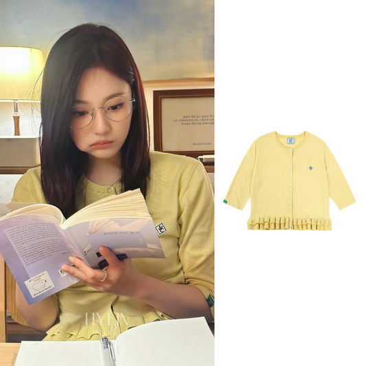 【aespa ニンニン着用】35. Frill knit cardigan