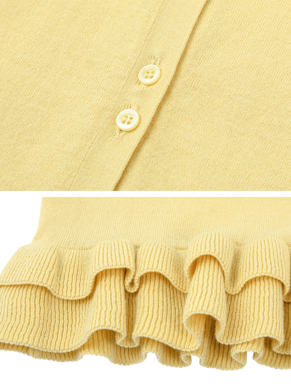 【aespa ニンニン着用】35. Frill knit cardigan