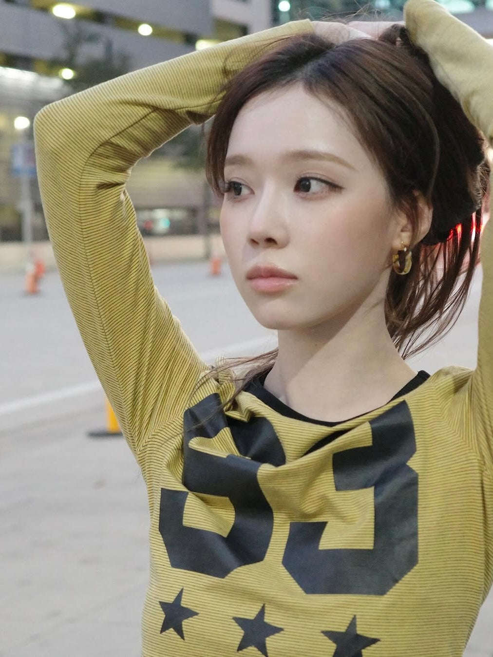 【aespa ウィンター着用】93 Ciao printed long sleeve tee