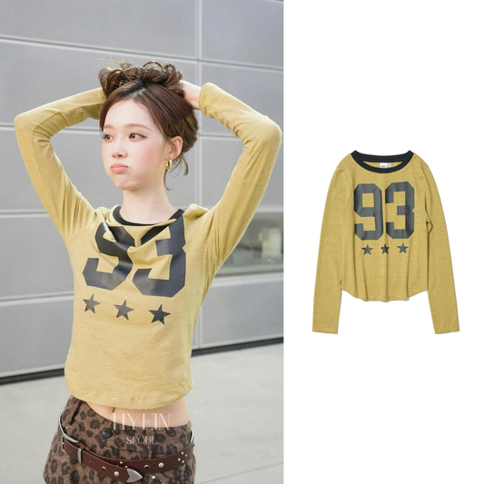 【aespa ウィンター着用】93 Ciao printed long sleeve tee