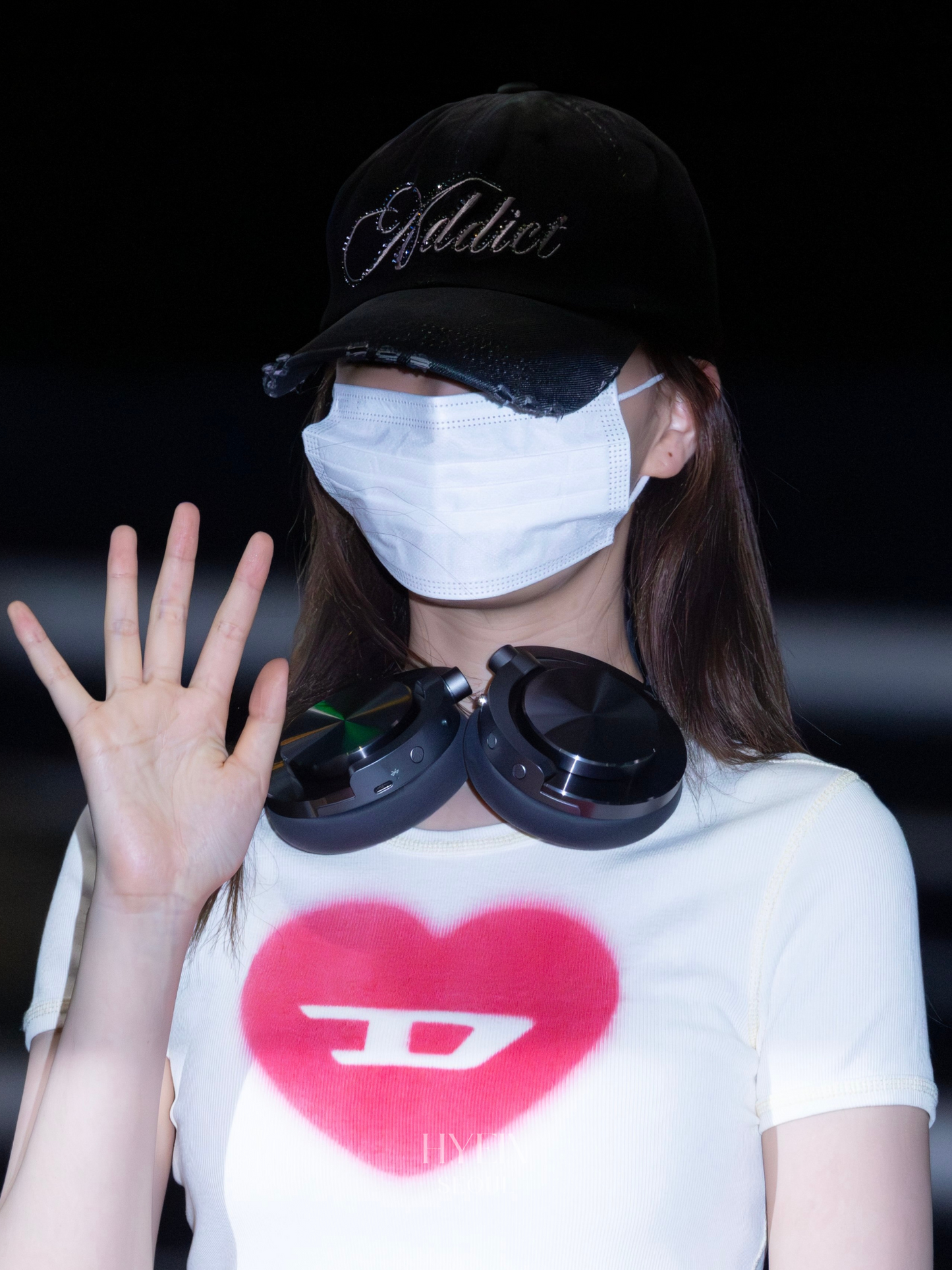 【IVE リズ着用】Addict cap / black denim