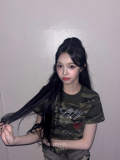 Ames hotfix crop tee camo