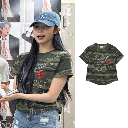 Ames hotfix crop tee camo