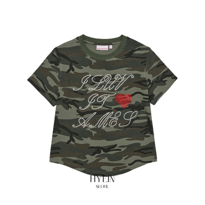 Ames hotfix crop tee camo