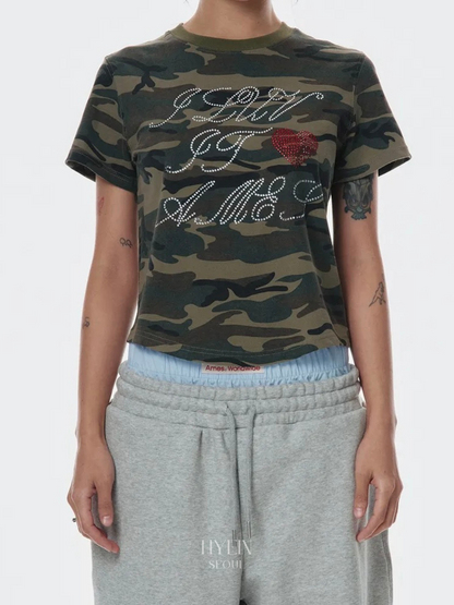 Ames hotfix crop tee camo