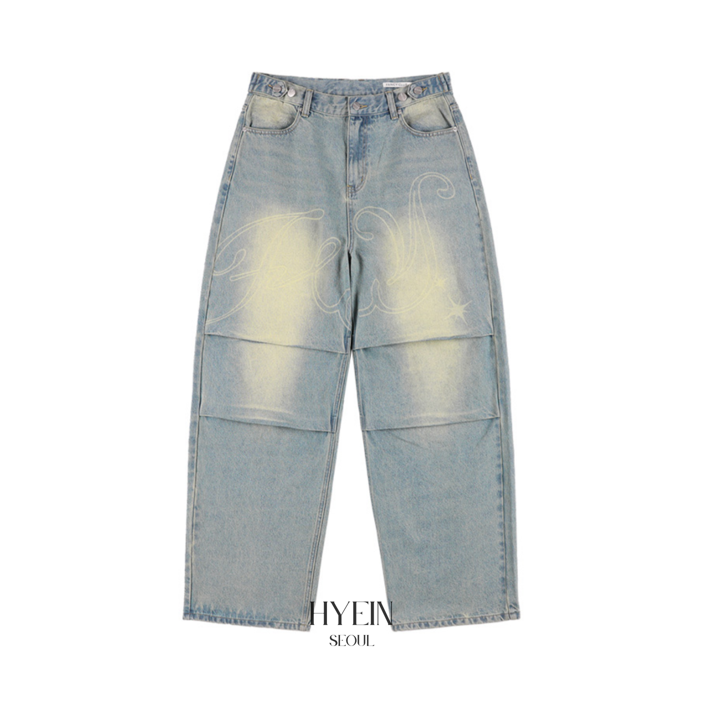 【IVE レイ着用】Angel vintage washing pintuck pants / blue