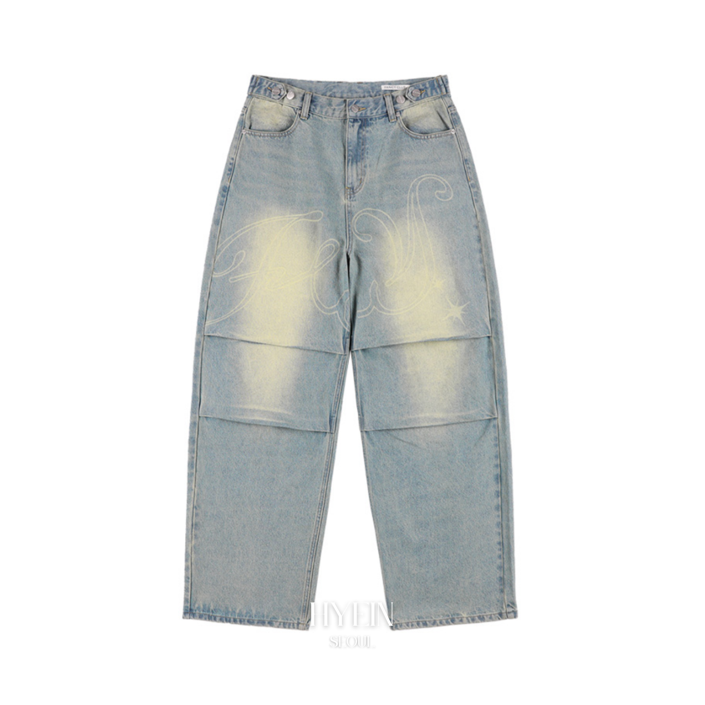 【IVE レイ着用】Angel vintage washing pintuck pants / blue