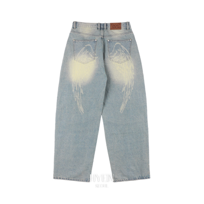 【IVE レイ着用】Angel vintage washing pintuck pants / blue