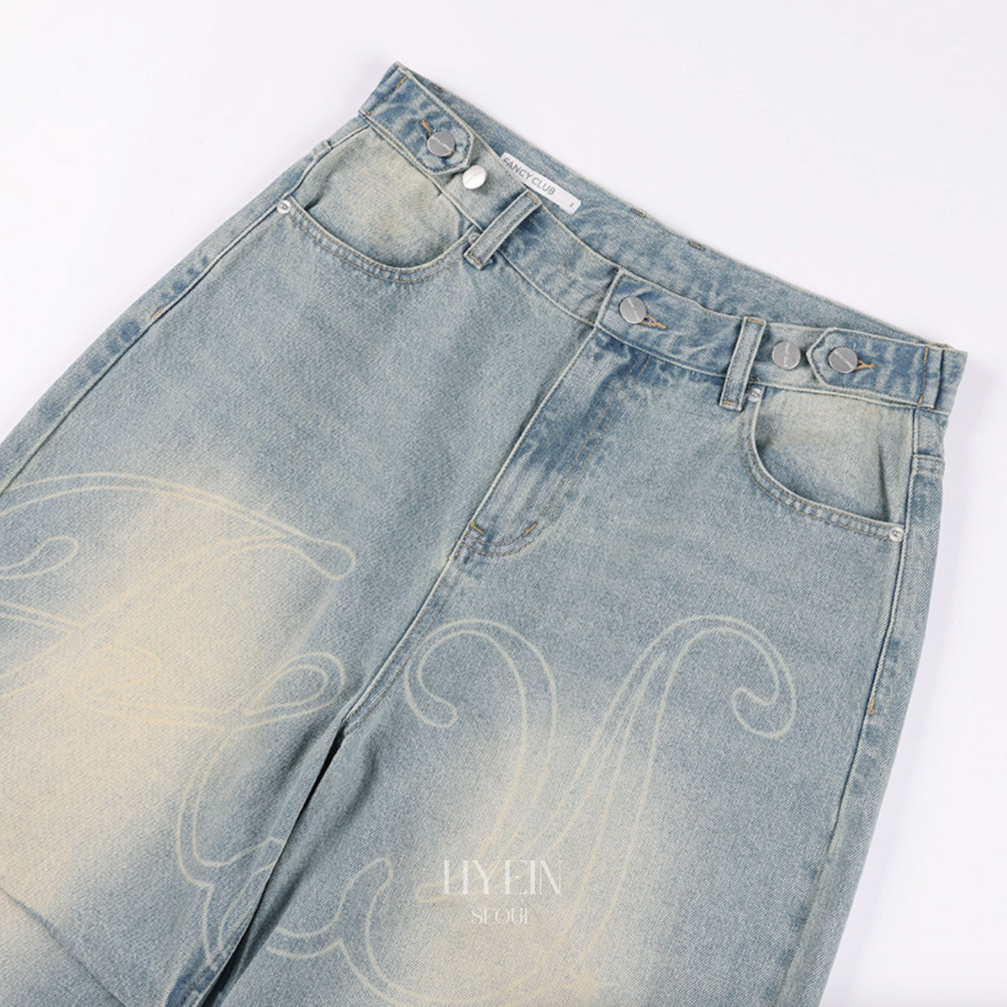 【IVE レイ着用】Angel vintage washing pintuck pants / blue