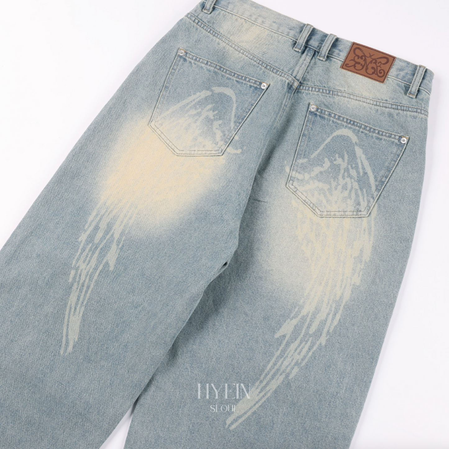 【IVE レイ着用】Angel vintage washing pintuck pants / blue