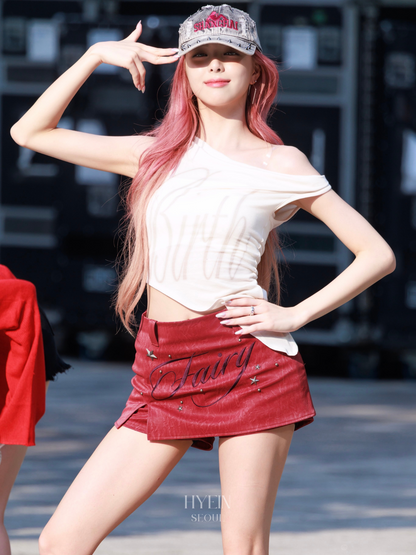 【ITZY ユナ着用】Birth draped top / cream