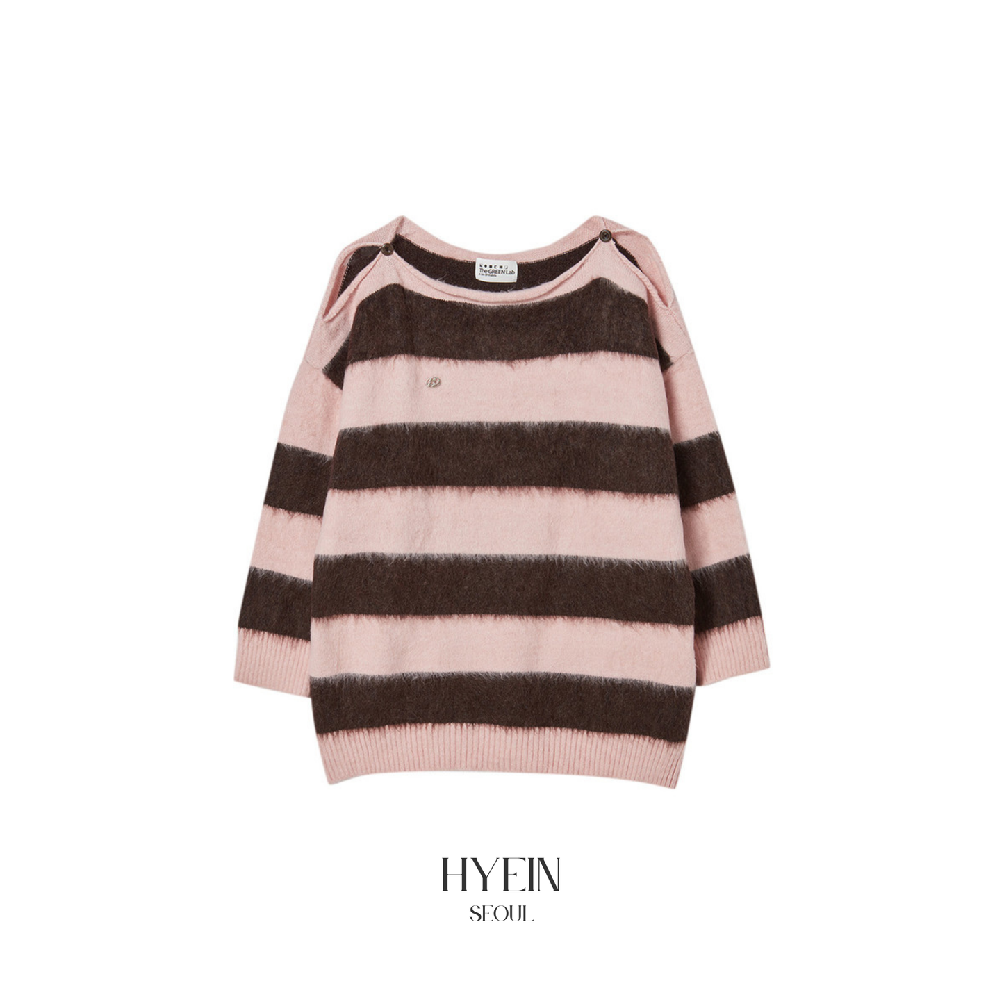 Block stripe off-shoulder knit【NMIXX sullyoon】
