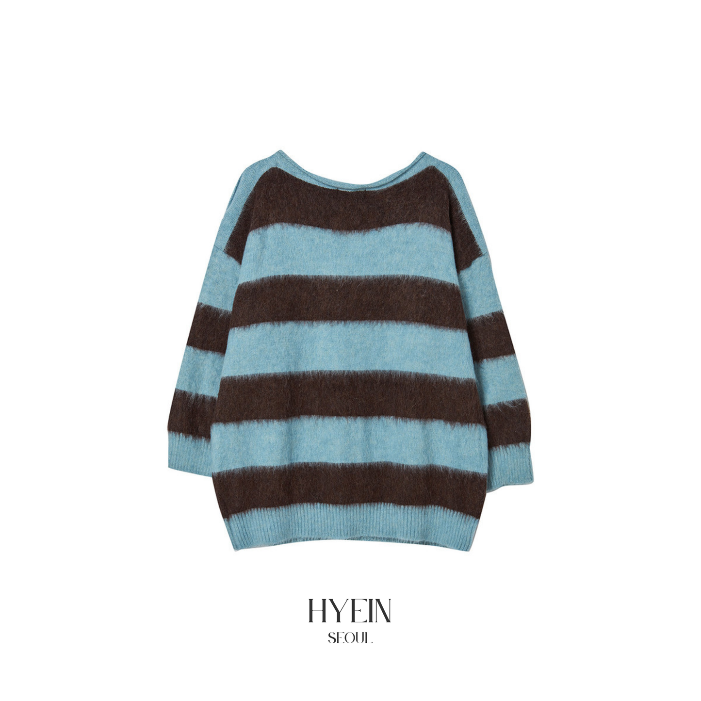 Block stripe off-shoulder knit【NMIXX sullyoon】
