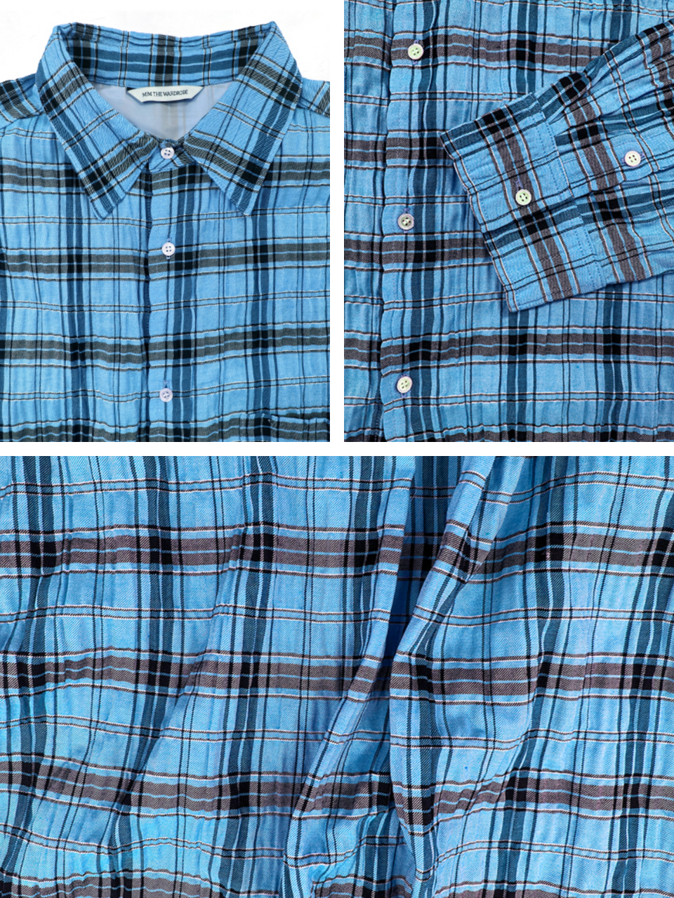 【ITZY ユナ着用】Blueberry check shirt