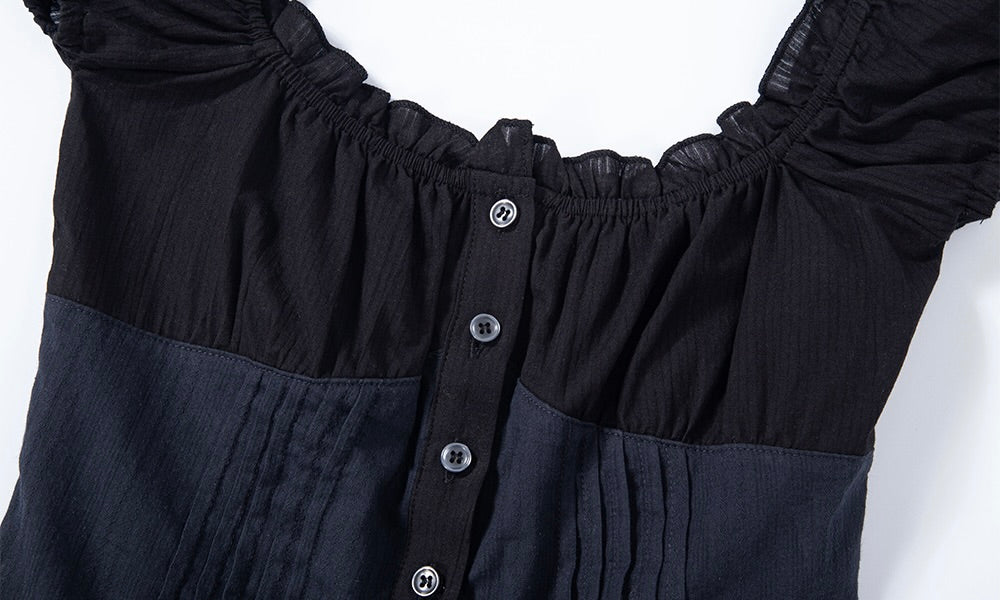 Cindy shirt top / black【Hearts2Hearts(H2H) カルメン着用】