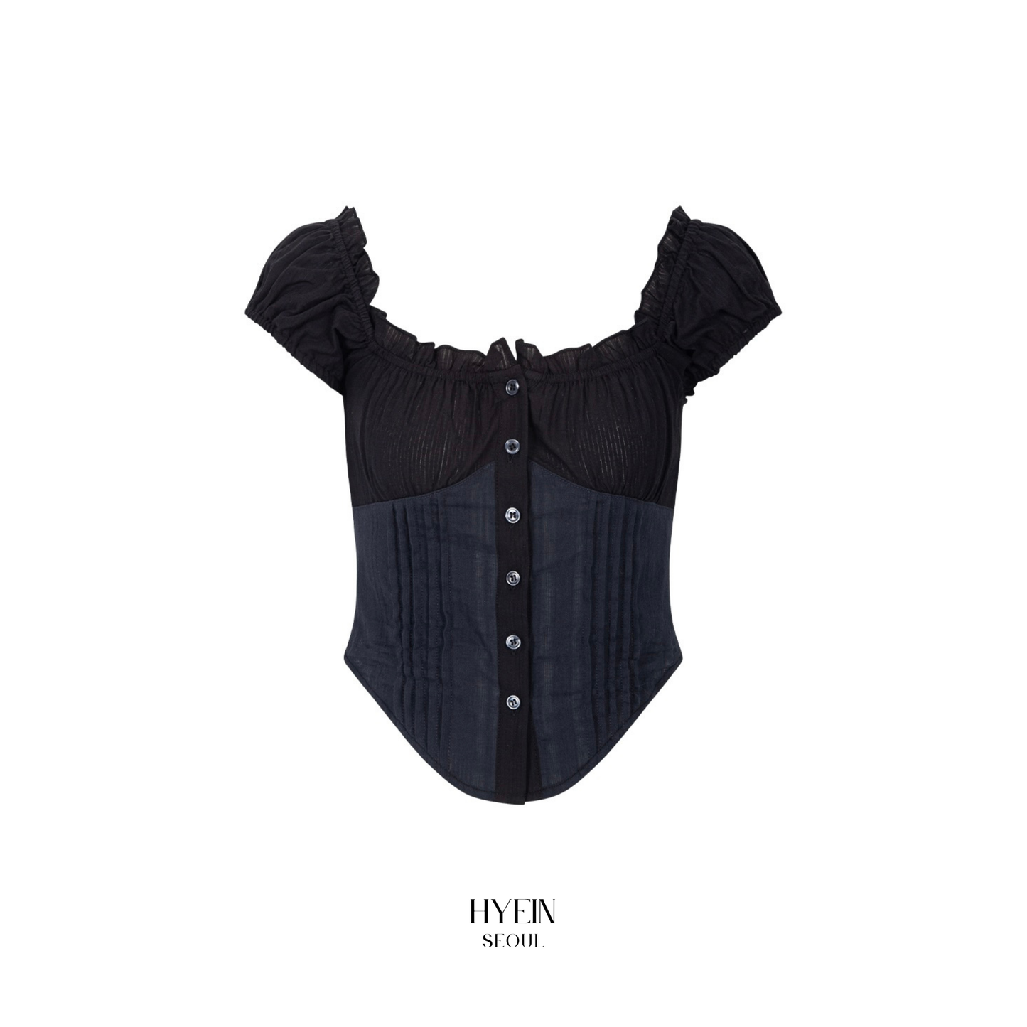 Cindy shirt top / black【Hearts2Hearts(H2H) カルメン着用】